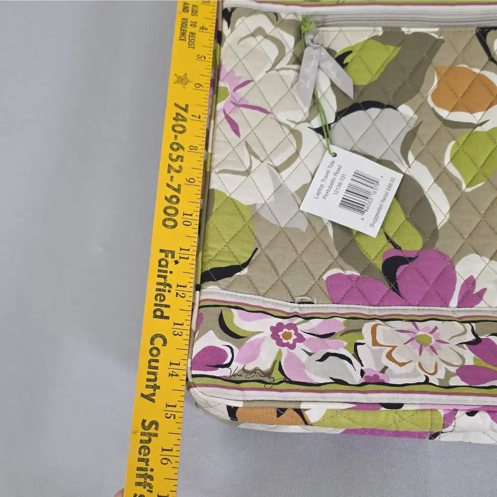 Vera Bradley Portobello Road Laptop Travel Tote Bag NWT Floral $88 MSRP